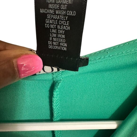 SOHO Apparel Green Twist Front Midi Dress | Size L | NWT - Picture 8 of 9